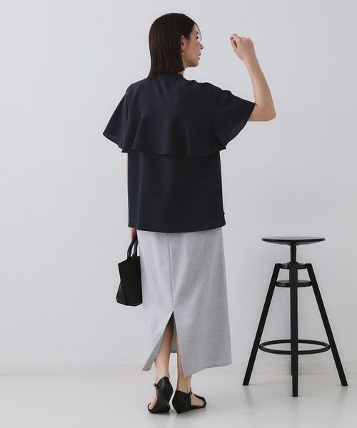 OPAQUE.CLIP / オペーク ドット クリップ シャツ・ブラウス | バックフリルバンドカラーブラウス【洗濯機洗い可/吸水速乾/接触冷感】 | 詳細29