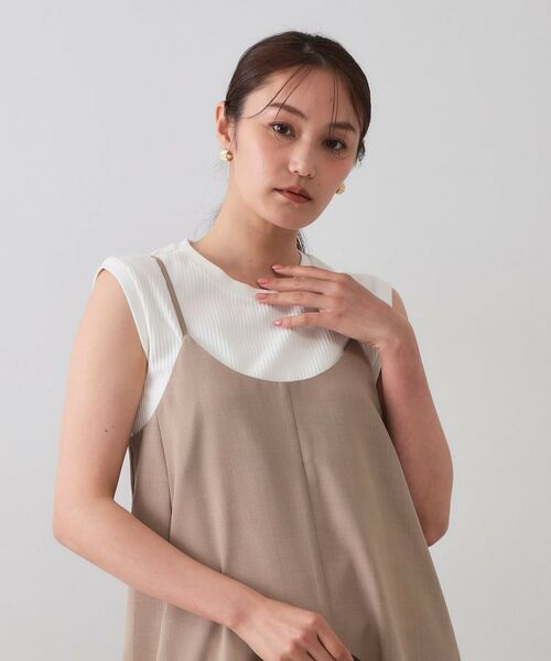 OPAQUE.CLIP / オペーク ドット クリップ カットソー | ノースリーブリブカットソー【洗濯機洗い可】 | 詳細1