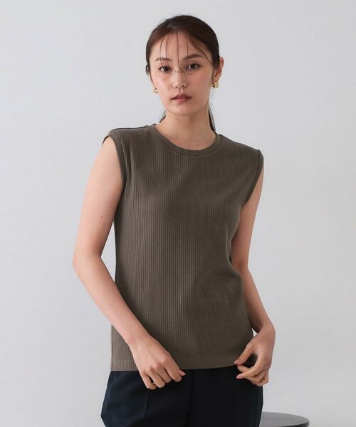 OPAQUE.CLIP / オペーク ドット クリップ カットソー | ノースリーブリブカットソー【洗濯機洗い可】 | 詳細17