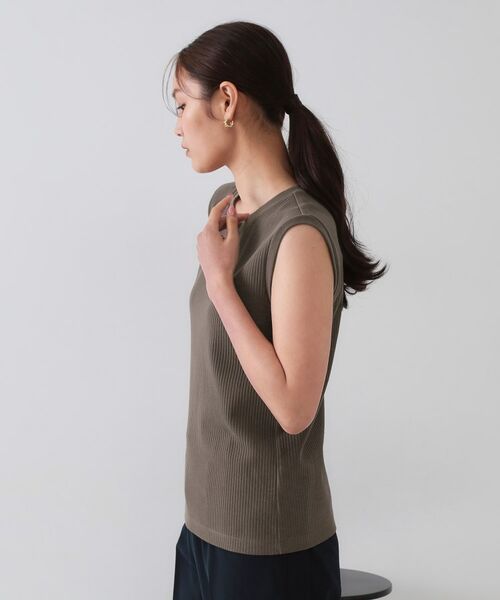 OPAQUE.CLIP / オペーク ドット クリップ カットソー | ノースリーブリブカットソー【洗濯機洗い可】 | 詳細18