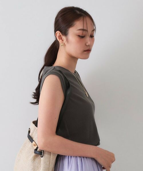 OPAQUE.CLIP / オペーク ドット クリップ カットソー | ノースリーブリブカットソー【洗濯機洗い可】 | 詳細5
