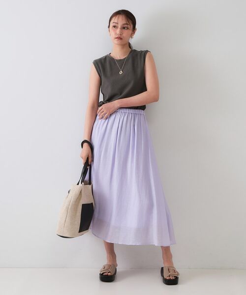 OPAQUE.CLIP / オペーク ドット クリップ カットソー | ノースリーブリブカットソー【洗濯機洗い可】 | 詳細6