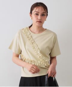 OPAQUE.CLIP / オペーク ドット クリップ Tシャツ | 《美人百花掲載》アシメフリルドッキングカットソー【洗濯機洗い可】