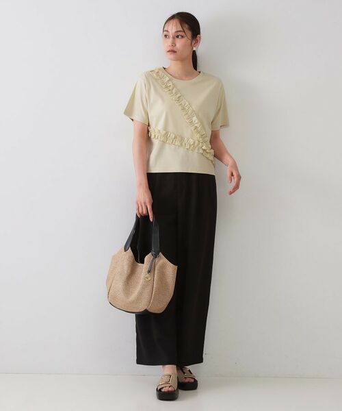 OPAQUE.CLIP / オペーク ドット クリップ Tシャツ | 《美人百花掲載》アシメフリルドッキングカットソー【洗濯機洗い可】 | 詳細10