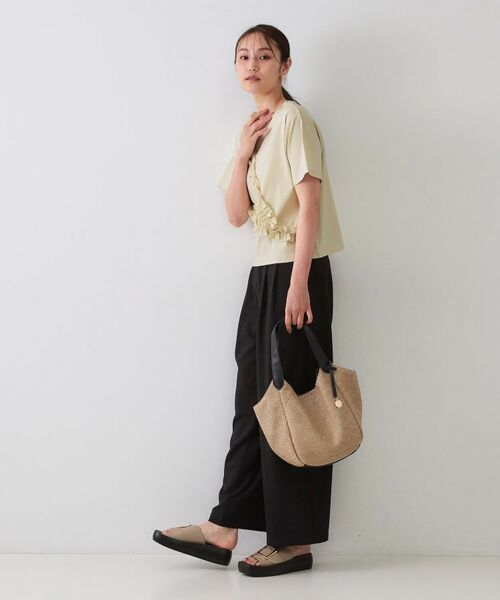 OPAQUE.CLIP / オペーク ドット クリップ Tシャツ | 《美人百花掲載》アシメフリルドッキングカットソー【洗濯機洗い可】 | 詳細11