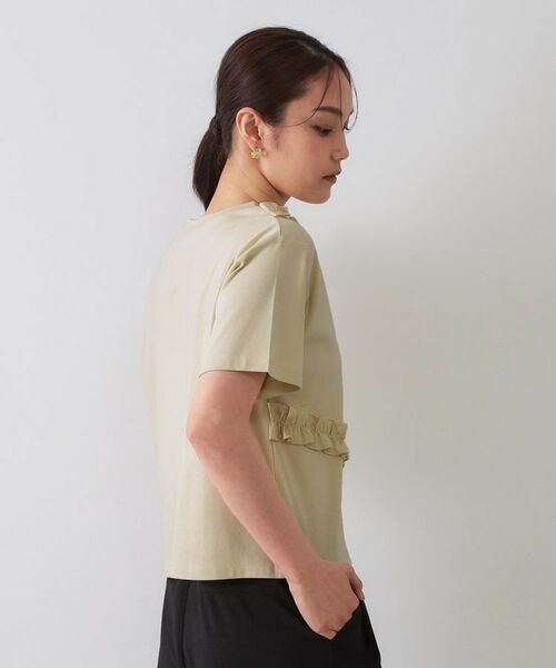 OPAQUE.CLIP / オペーク ドット クリップ Tシャツ | 《美人百花掲載》アシメフリルドッキングカットソー【洗濯機洗い可】 | 詳細14