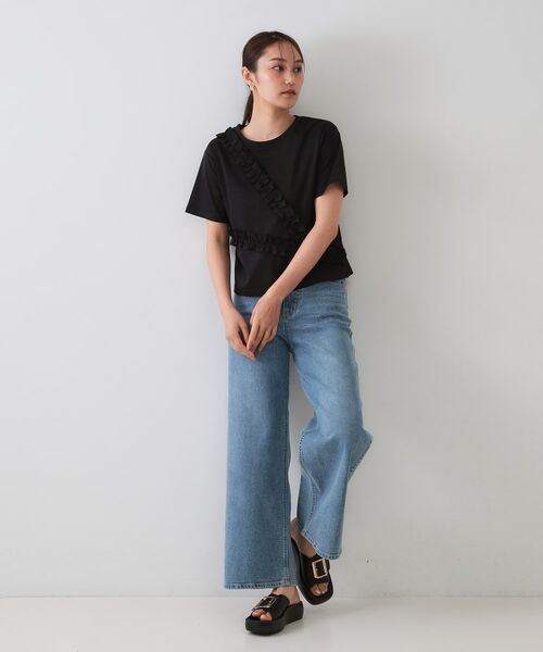 OPAQUE.CLIP / オペーク ドット クリップ Tシャツ | 《美人百花掲載》アシメフリルドッキングカットソー【洗濯機洗い可】 | 詳細6