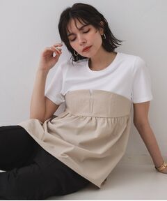 OPAQUE.CLIP / オペーク ドット クリップ カットソー | 配色ビスチェドッキングカットソー【洗濯機洗い可】