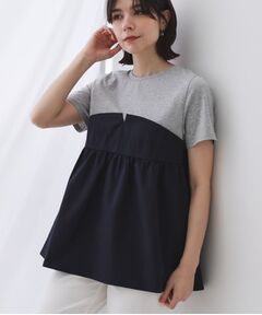 OPAQUE.CLIP / オペーク ドット クリップ カットソー | 配色ビスチェドッキングカットソー【洗濯機洗い可】