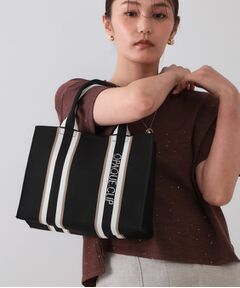 OPAQUE.CLIP / オペーク ドット クリップ トートバッグ | 【2WAY】ラインハンドルスクエアニットミドルトートバッグ