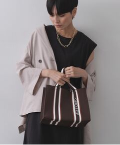 OPAQUE.CLIP / オペーク ドット クリップ トートバッグ | 【2WAY】ラインハンドルスクエアニットミドルトートバッグ