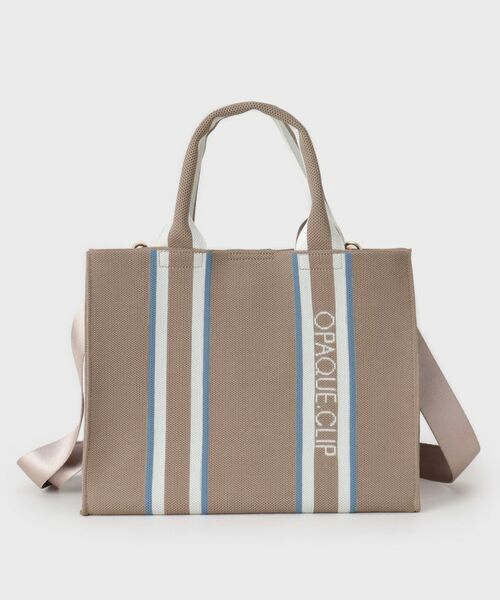 OPAQUE.CLIP / オペーク ドット クリップ トートバッグ | 【2WAY】ラインハンドルスクエアニットミドルトートバッグ | 詳細11