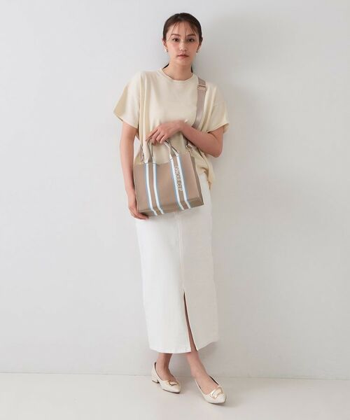 OPAQUE.CLIP / オペーク ドット クリップ トートバッグ | 【2WAY】ラインハンドルスクエアニットミドルトートバッグ | 詳細5