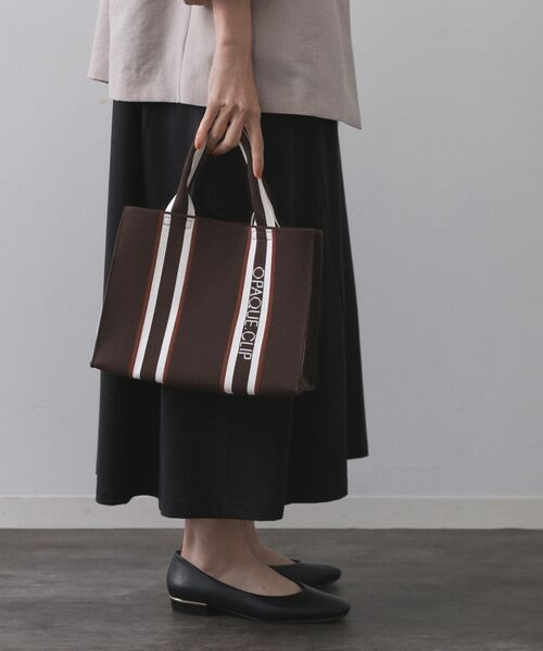 OPAQUE.CLIP / オペーク ドット クリップ トートバッグ | 【2WAY】ラインハンドルスクエアニットミドルトートバッグ | 詳細6