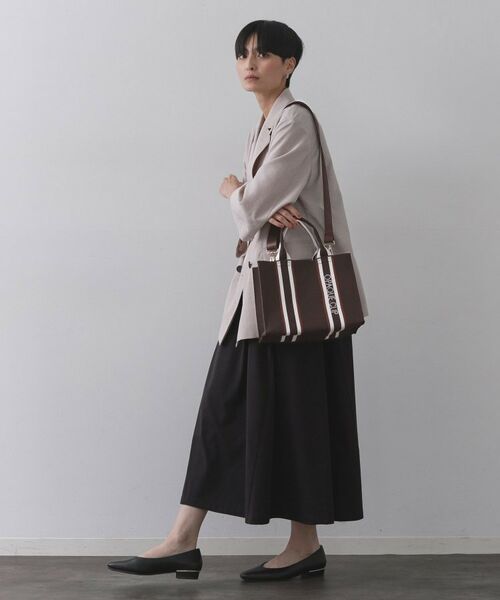 OPAQUE.CLIP / オペーク ドット クリップ トートバッグ | 【2WAY】ラインハンドルスクエアニットミドルトートバッグ | 詳細7