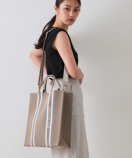 OPAQUE.CLIP / オペーク ドット クリップ トートバッグ | 【2WAY/A4サイズ対応】ラインハンドルスクエアニットトートバッグ | 詳細3