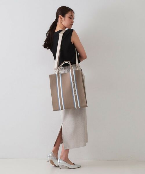 OPAQUE.CLIP / オペーク ドット クリップ トートバッグ | 【2WAY/A4サイズ対応】ラインハンドルスクエアニットトートバッグ | 詳細4