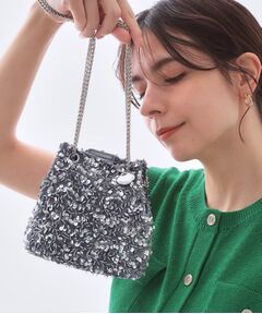 OPAQUE.CLIP / オペーク ドット クリップ ショルダーバッグ | 【2WAY】素材アソートシャイニー巾着ミニショルダーバッグ