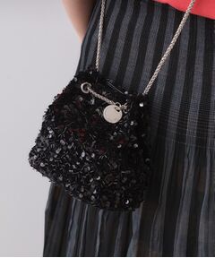 OPAQUE.CLIP / オペーク ドット クリップ ショルダーバッグ | 【2WAY】素材アソートシャイニー巾着ミニショルダーバッグ