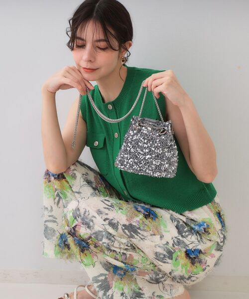 OPAQUE.CLIP / オペーク ドット クリップ ショルダーバッグ | 【2WAY】素材アソートシャイニー巾着ミニショルダーバッグ | 詳細10