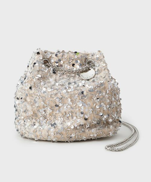 OPAQUE.CLIP / オペーク ドット クリップ ショルダーバッグ | 【2WAY】素材アソートシャイニー巾着ミニショルダーバッグ | 詳細13