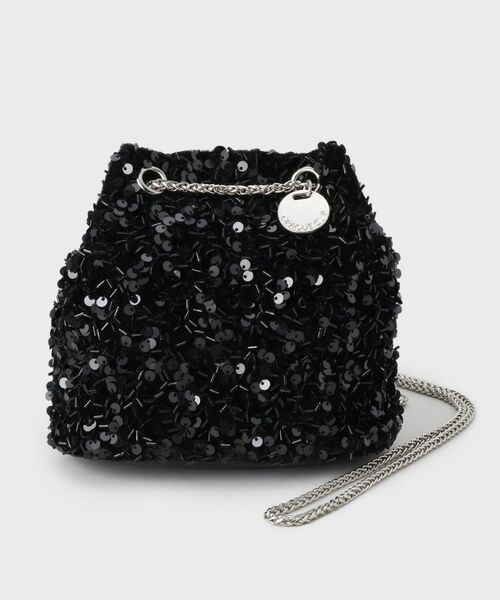 OPAQUE.CLIP / オペーク ドット クリップ ショルダーバッグ | 【2WAY】素材アソートシャイニー巾着ミニショルダーバッグ | 詳細15