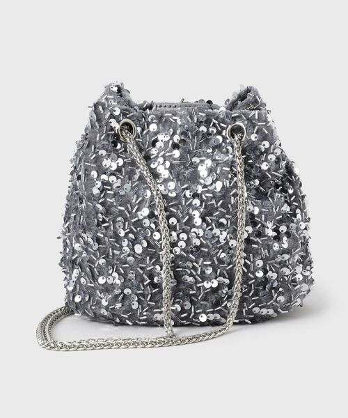 OPAQUE.CLIP / オペーク ドット クリップ ショルダーバッグ | 【2WAY】素材アソートシャイニー巾着ミニショルダーバッグ | 詳細18