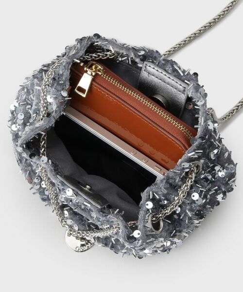 OPAQUE.CLIP / オペーク ドット クリップ ショルダーバッグ | 【2WAY】素材アソートシャイニー巾着ミニショルダーバッグ | 詳細25