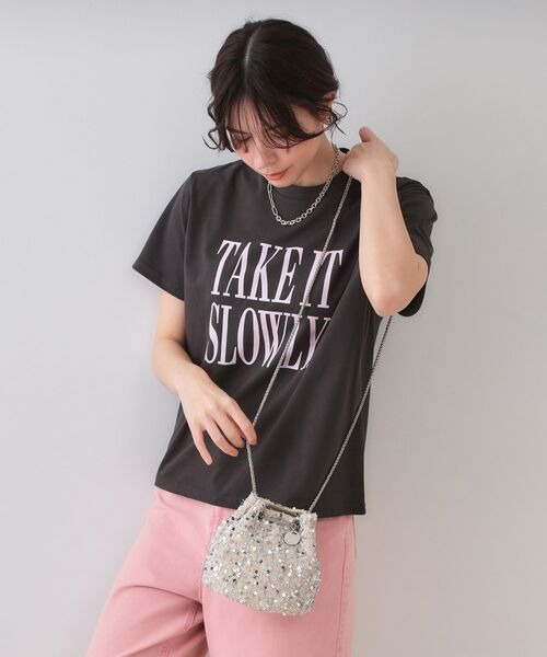 OPAQUE.CLIP / オペーク ドット クリップ ショルダーバッグ | 【2WAY】素材アソートシャイニー巾着ミニショルダーバッグ | 詳細4