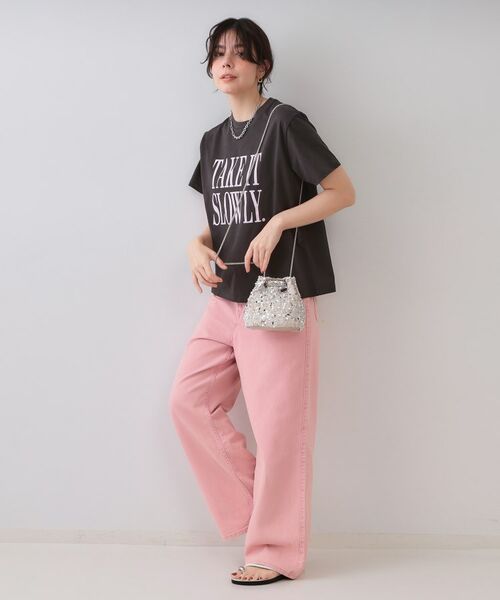 OPAQUE.CLIP / オペーク ドット クリップ ショルダーバッグ | 【2WAY】素材アソートシャイニー巾着ミニショルダーバッグ | 詳細5