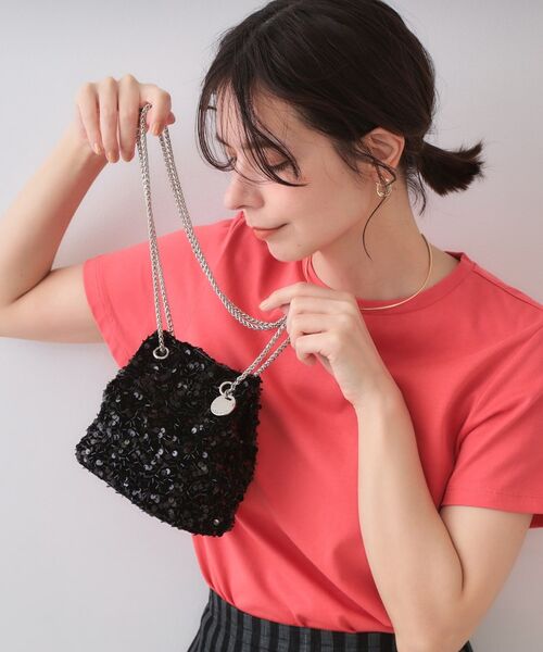 OPAQUE.CLIP / オペーク ドット クリップ ショルダーバッグ | 【2WAY】素材アソートシャイニー巾着ミニショルダーバッグ | 詳細8