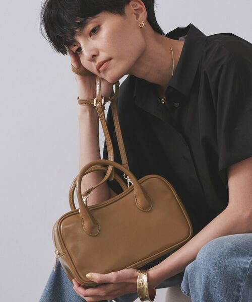 OPAQUE. CLIP/オペーク ドット クリップ 【軽量/2WAY】オイル調合皮ミドルボストンバッグ ベージュ(052) 00