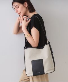 OPAQUE.CLIP / オペーク ドット クリップ ショルダーバッグ | キャンバス調合皮ワンハンドルショルダーバッグ