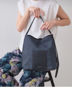 OPAQUE.CLIP / オペーク ドット クリップ ショルダーバッグ | キャンバス調合皮ワンハンドルショルダーバッグ