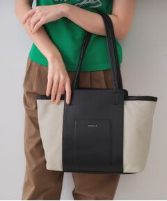 OPAQUE.CLIP / オペーク ドット クリップ トートバッグ | 【A4サイズ対応/多ポケット】キャンバス調合皮トートバッグ