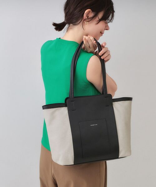 OPAQUE.CLIP / オペーク ドット クリップ トートバッグ | 【A4サイズ対応/多ポケット】キャンバス調合皮トートバッグ | 詳細3