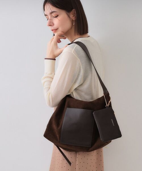 OPAQUE.CLIP / オペーク ドット クリップ ショルダーバッグ | 【2WAY/A4サイズ対応】ポーチ付きフェイクスエードショルダーバッグ | 詳細1