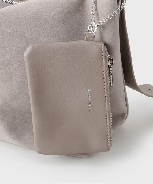 OPAQUE.CLIP / オペーク ドット クリップ ショルダーバッグ | 【2WAY/A4サイズ対応】ポーチ付きフェイクスエードショルダーバッグ | 詳細16
