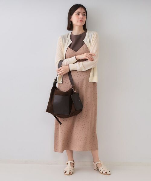 OPAQUE.CLIP / オペーク ドット クリップ ショルダーバッグ | 【2WAY/A4サイズ対応】ポーチ付きフェイクスエードショルダーバッグ | 詳細2