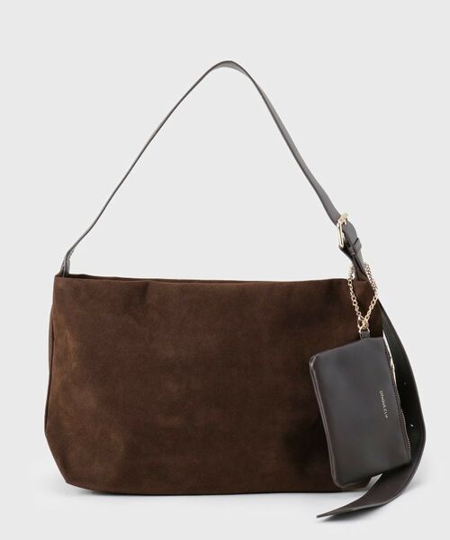 OPAQUE.CLIP / オペーク ドット クリップ ショルダーバッグ | 【2WAY/A4サイズ対応】ポーチ付きフェイクスエードショルダーバッグ | 詳細5