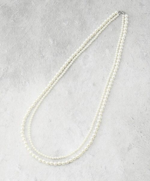 OPAQUE.CLIP / オペーク ドット クリップ ネックレス・ペンダント・チョーカー | 【3WAY】2連フェイクパール ショート＆ロング ネックレス | 詳細2