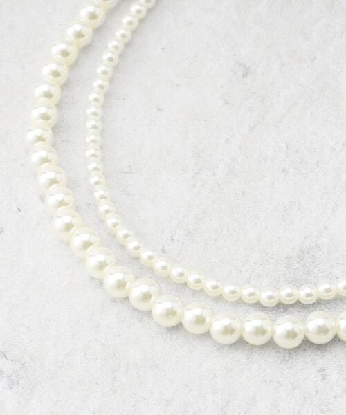 OPAQUE.CLIP / オペーク ドット クリップ ネックレス・ペンダント・チョーカー | 【3WAY】2連フェイクパール ショート＆ロング ネックレス | 詳細3