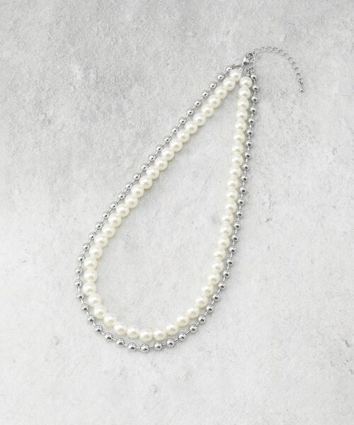 OPAQUE.CLIP / オペーク ドット クリップ ネックレス・ペンダント・チョーカー | 【3WAY】2連フェイクパール ショート＆ロング ネックレス | 詳細5