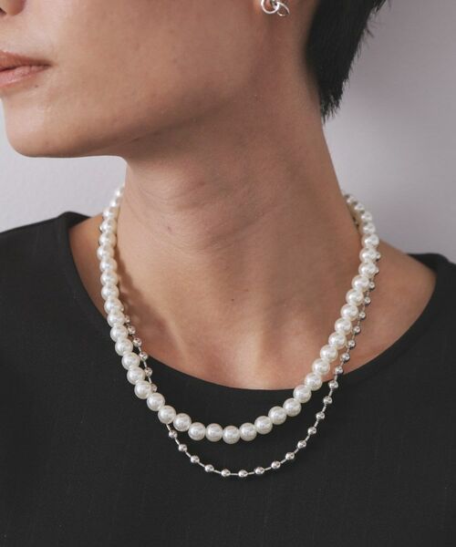 OPAQUE.CLIP / オペーク ドット クリップ ネックレス・ペンダント・チョーカー | 【3WAY】2連フェイクパール ショート＆ロング ネックレス | 詳細8