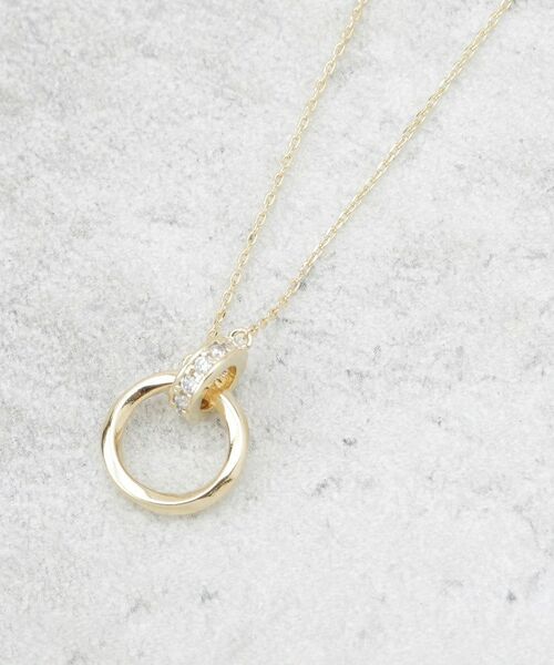 OPAQUE.CLIP / オペーク ドット クリップ ネックレス・ペンダント・チョーカー | メタルダブルリングショートネックレス | 詳細1