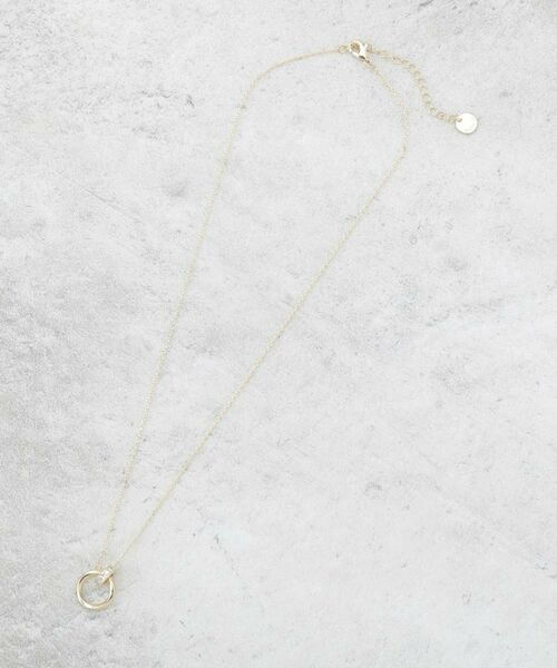 OPAQUE.CLIP / オペーク ドット クリップ ネックレス・ペンダント・チョーカー | メタルダブルリングショートネックレス | 詳細2