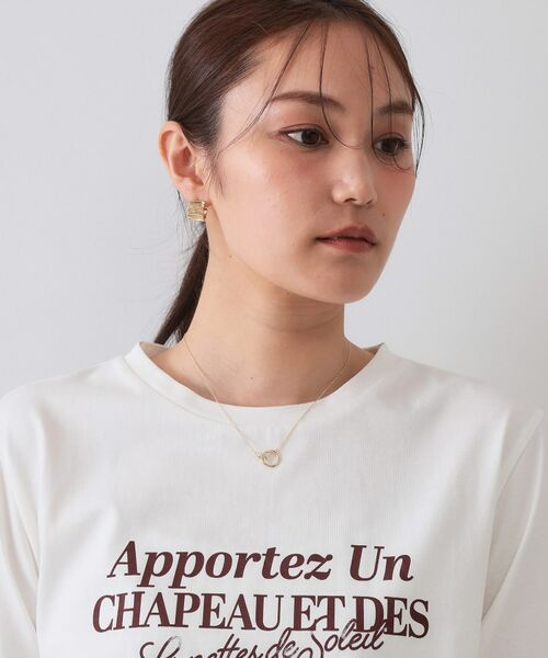 OPAQUE.CLIP / オペーク ドット クリップ ネックレス・ペンダント・チョーカー | メタルダブルリングショートネックレス | 詳細5