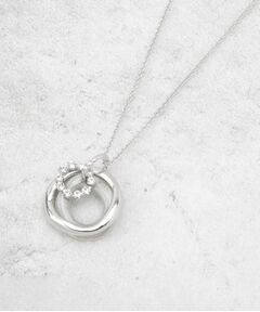 OPAQUE.CLIP / オペーク ドット クリップ ネックレス・ペンダント・チョーカー | エポ×メタル×ビジュー トリプルリングネックレス