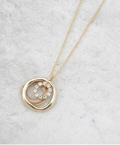 OPAQUE.CLIP / オペーク ドット クリップ ネックレス・ペンダント・チョーカー | エポ×メタル×ビジュー トリプルリングネックレス