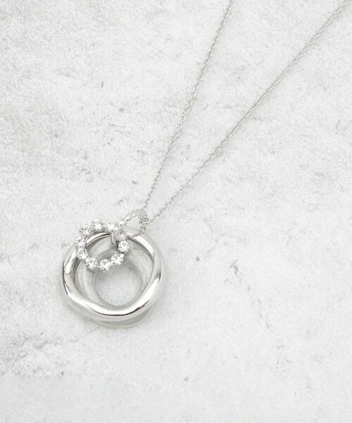 期間限定 数量限定 エポ×メタル×ビジュー トリプルリングネックレス （ネックレス アクセサリー